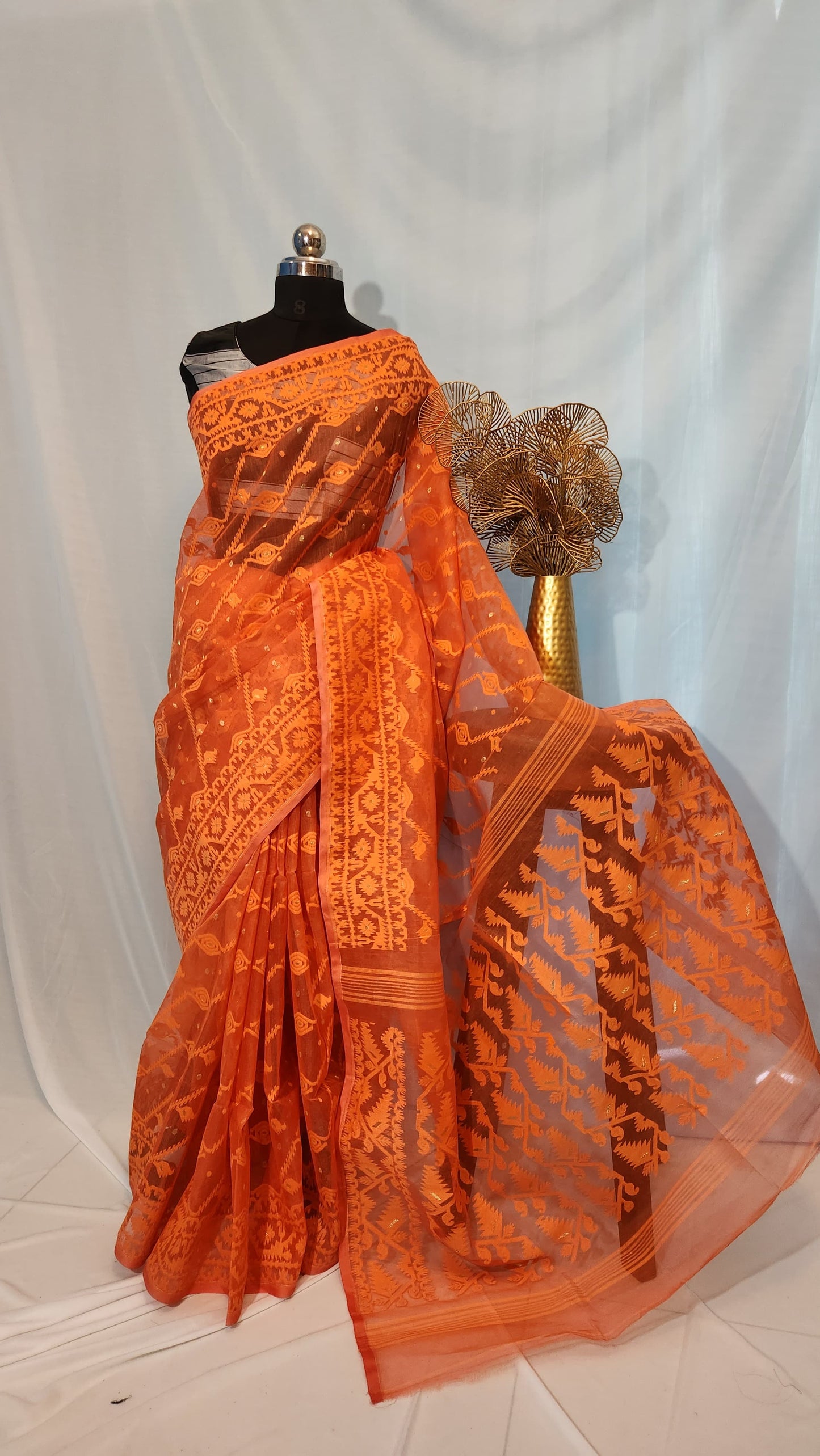 Ashley| Cotton silk dhakai saree