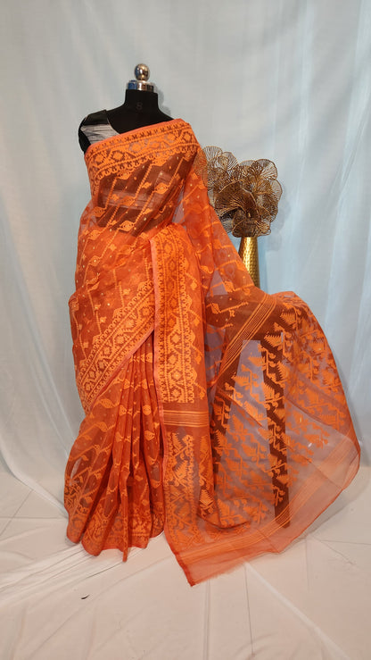 Ashley| Cotton silk dhakai saree