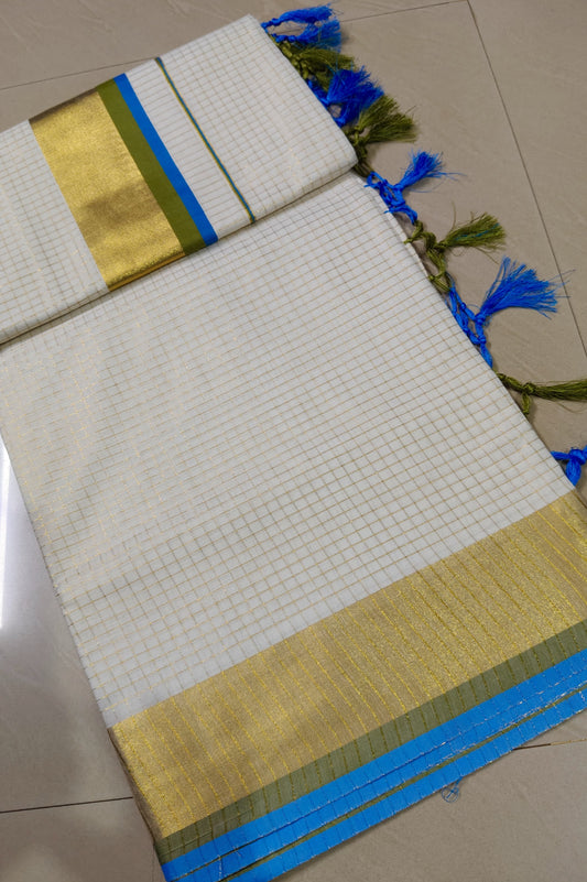 Aadhya | pure cotton kasavu saree