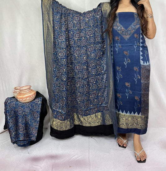 Abhijat | Ajrakh fabric set