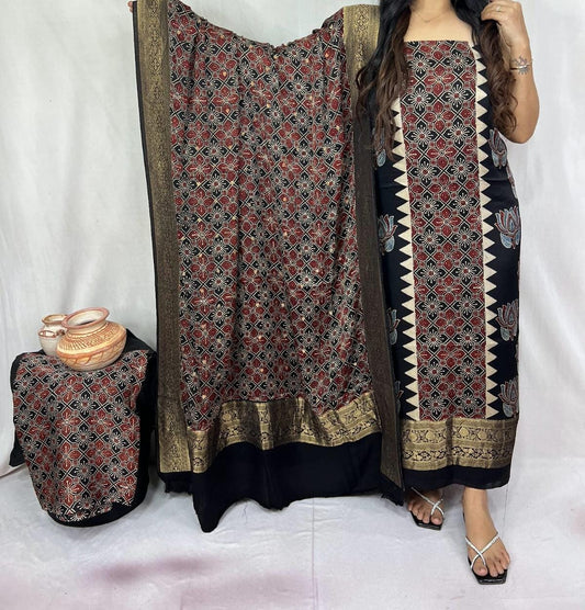 Abhinav | Ajrakh fabric set