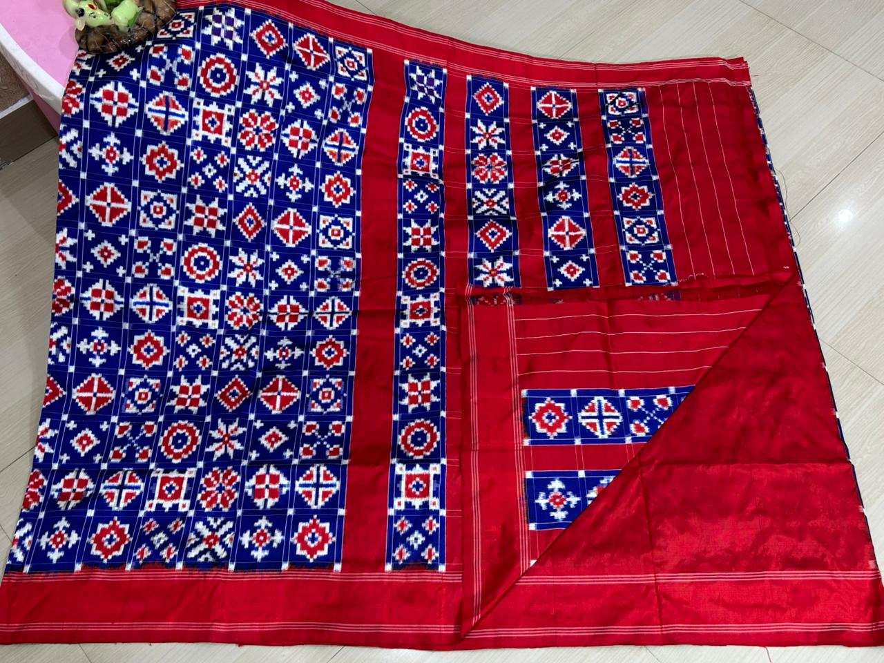 Trinetra | Pure silk Telia Rumal Saree