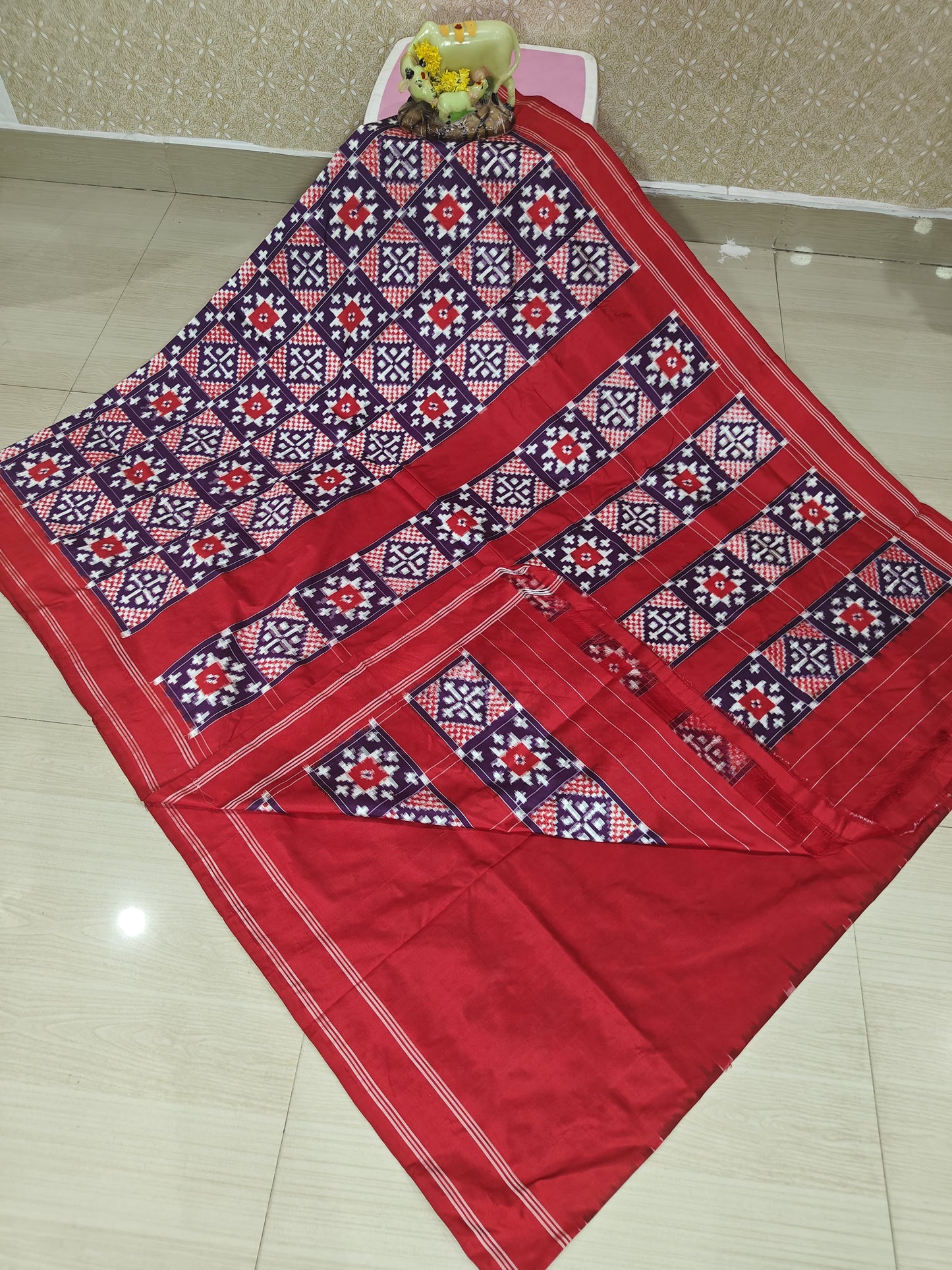 Trigun | Pure silk Telia Rumal Saree