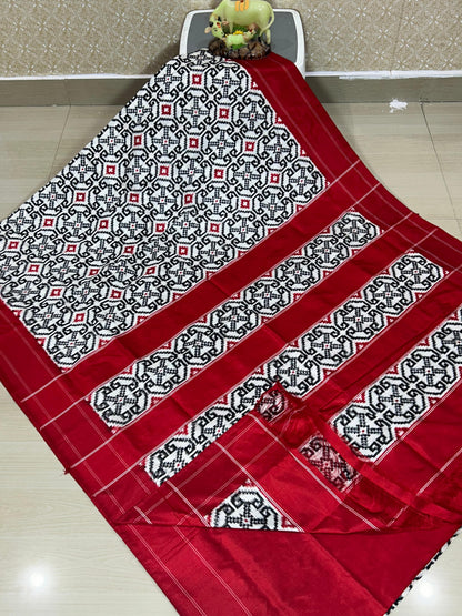Triden | Pure silk Telia Rumal Saree