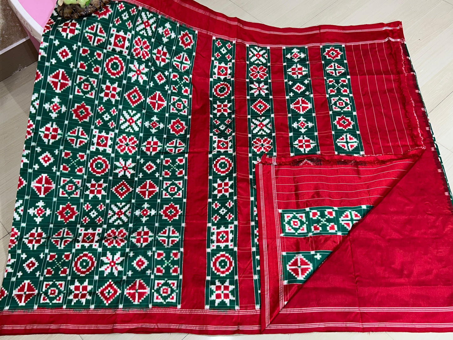 Trishank | Pure silk Telia Rumal Saree