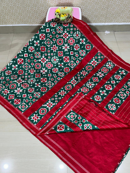 Trishank | Pure silk Telia Rumal Saree