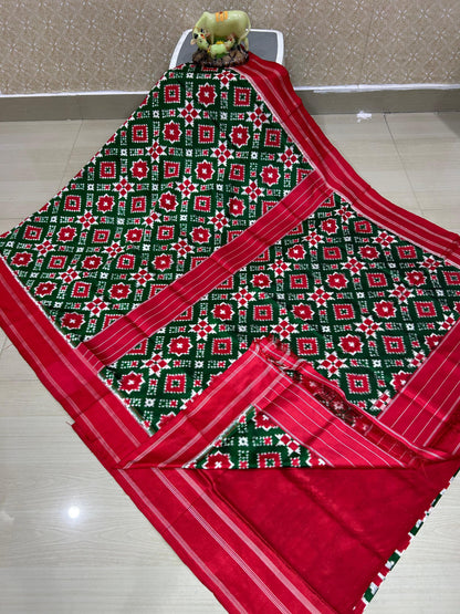 Trish in | Pure silk Telia Rumal Saree