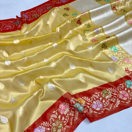 Peela | tissue silk banarasi