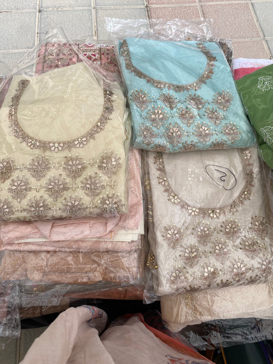 Aalia- tissue fabric set with gota Patti and pearls