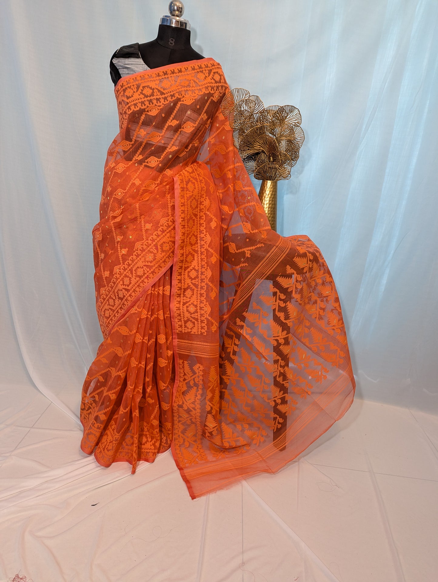Ashley| Cotton silk dhakai saree