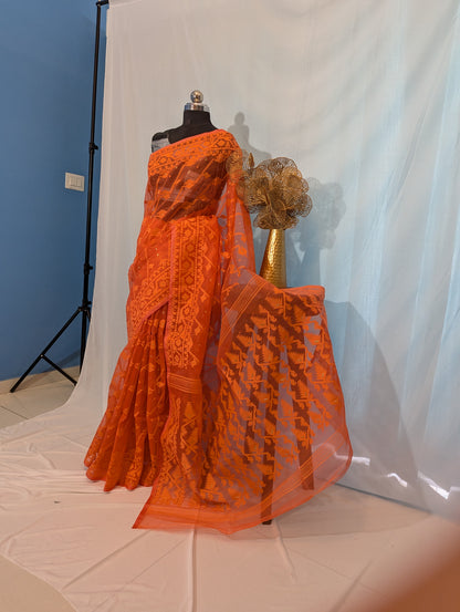 Ashley| Cotton silk dhakai saree
