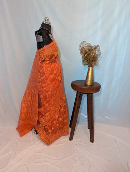 Ashley| Cotton silk dhakai saree