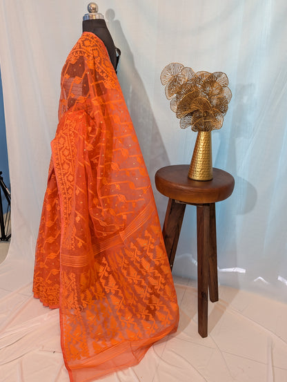 Ashley| Cotton silk dhakai saree