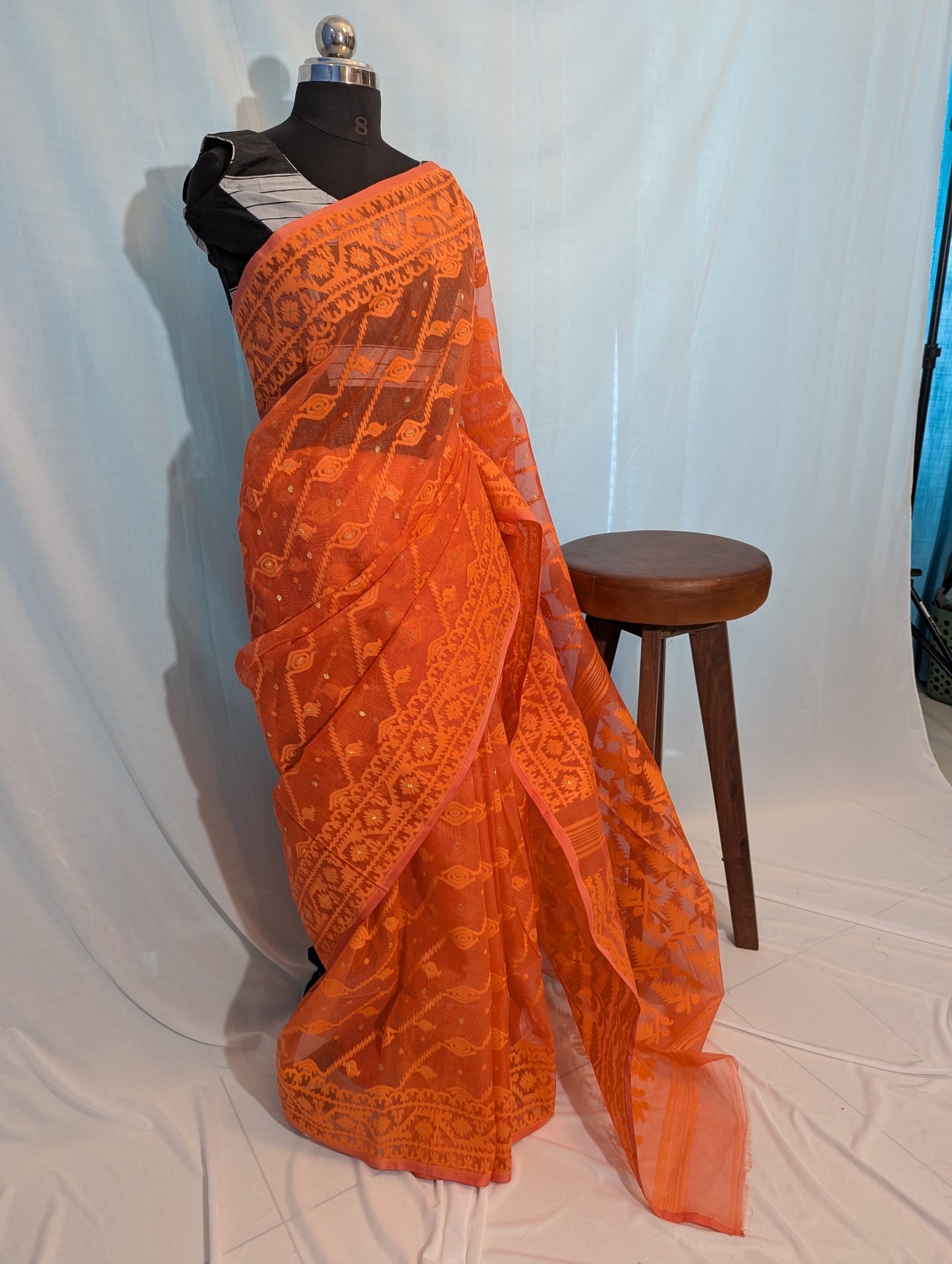 Ashley| Cotton silk dhakai saree