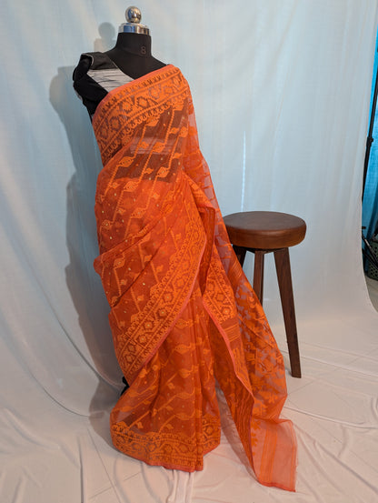 Ashley| Cotton silk dhakai saree