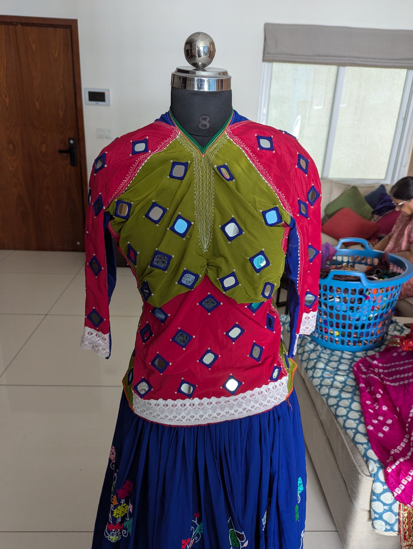 Gamthi mirror work shirt