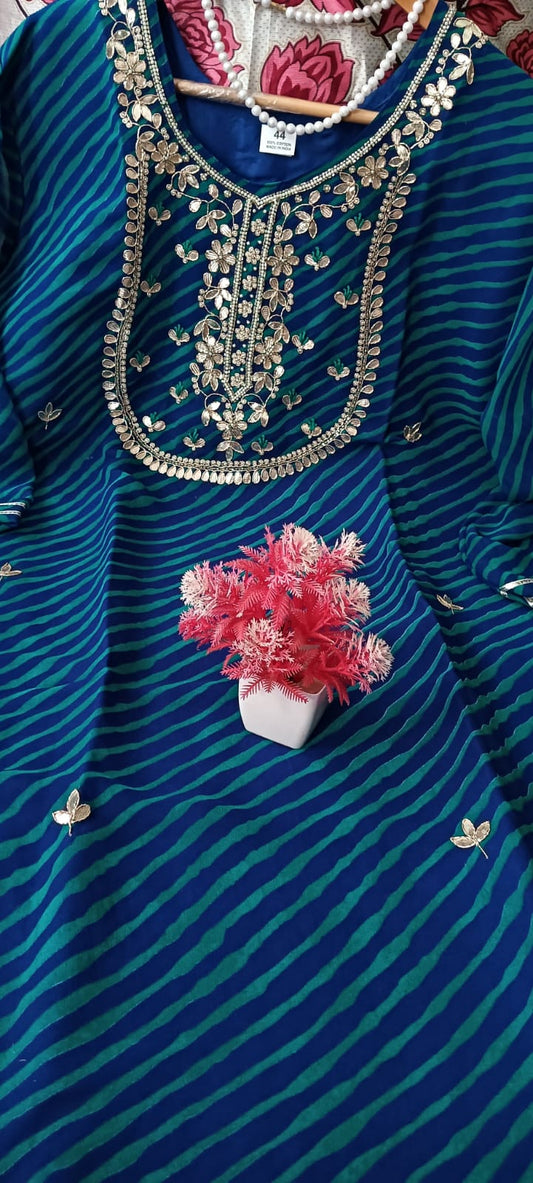 Lisa | Lehriya Gotapatti Kurta