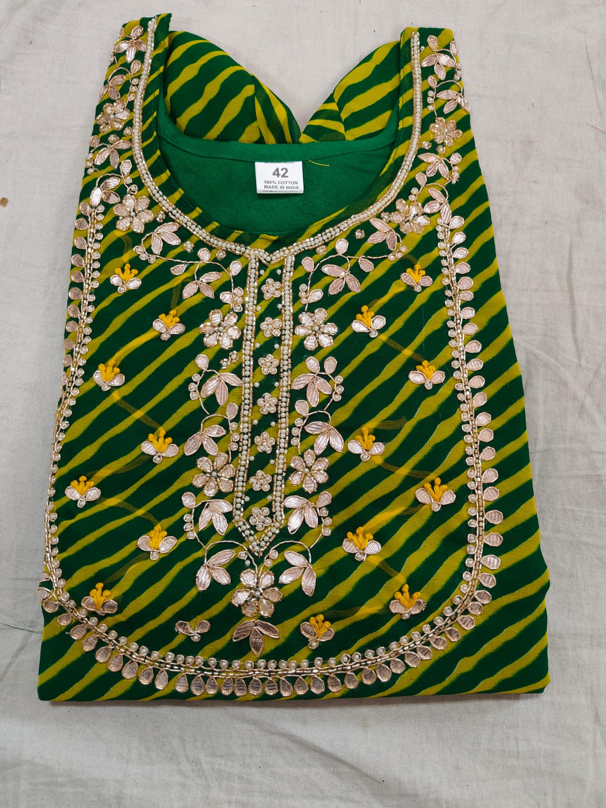 Lenata | Lehriya Gotapatti Kurta