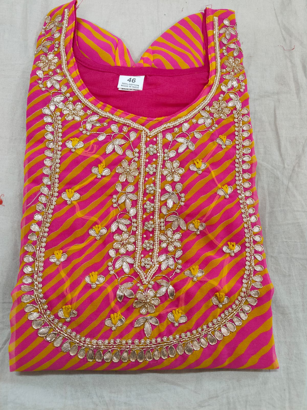 Lidana | Lehriya Gotapatti Kurta