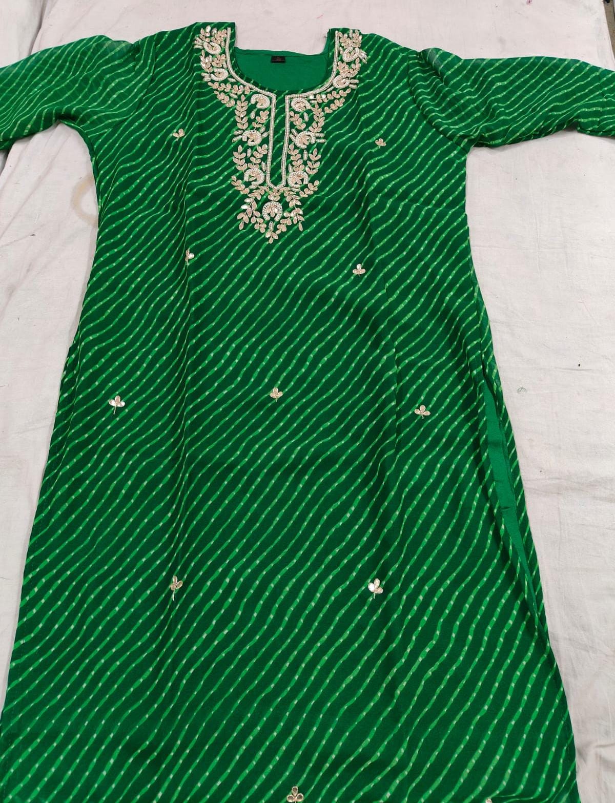 Leana | Lehriya Gotapatti Kurta