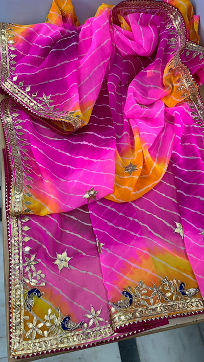 Gia | Georgette Lehariya Saree