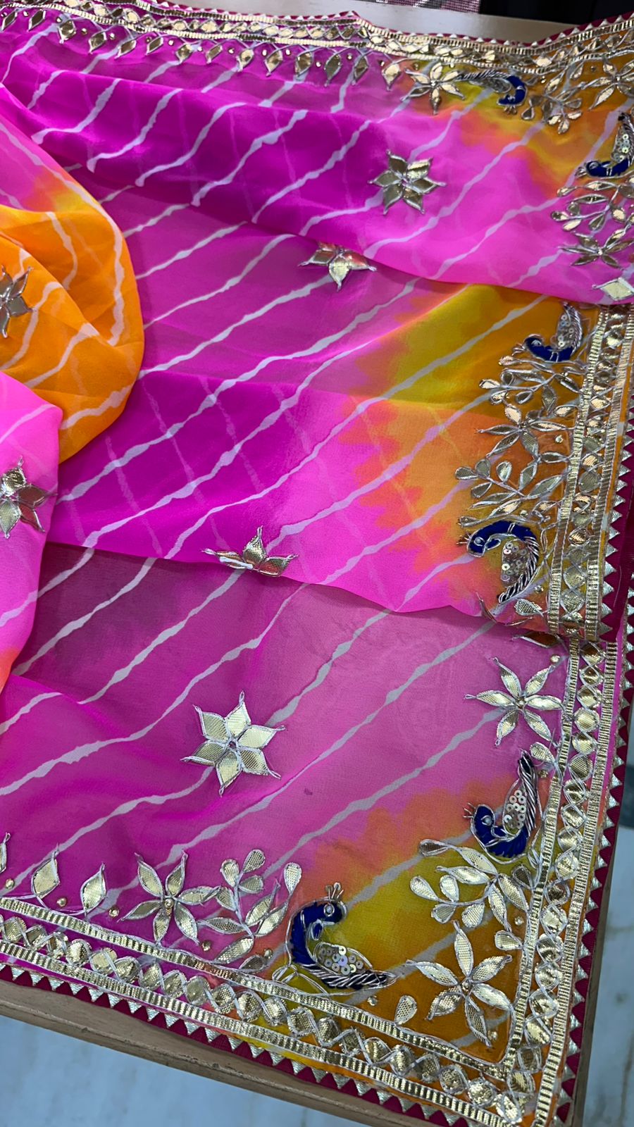 Gia | Georgette Lehariya Saree