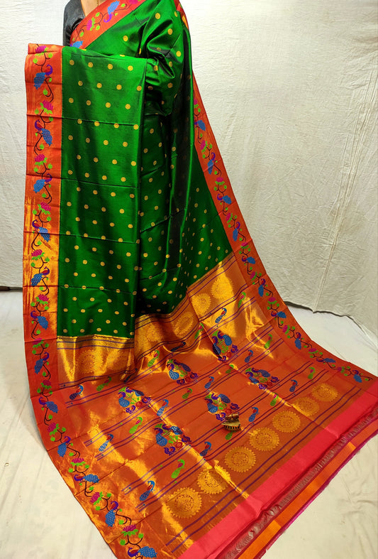 Penitha | Pure Silk Brocade Paithani Saree