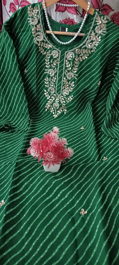 Leana | Lehriya Gotapatti Kurta