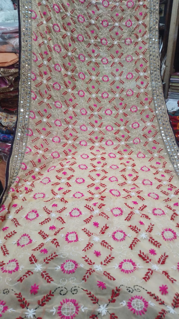 Bhavani | Phulkari dupattas on chanderi