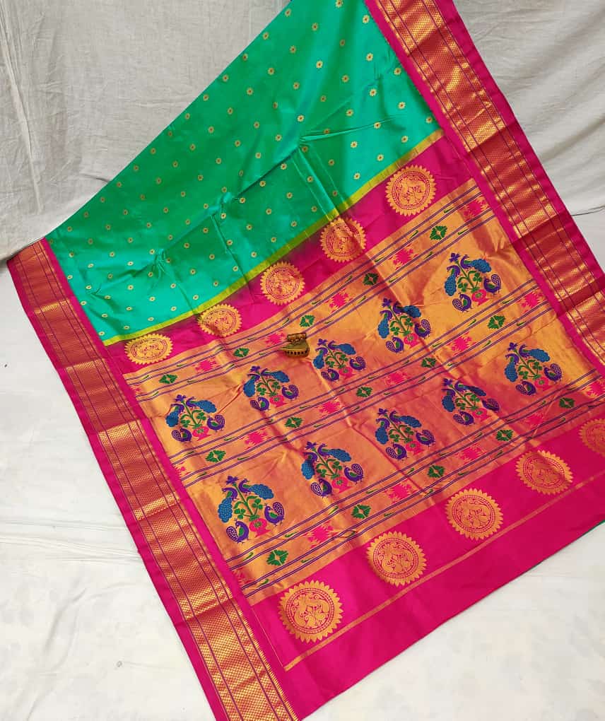 Aarohi | Powerloom Kadiyal Paithani Silk Saree