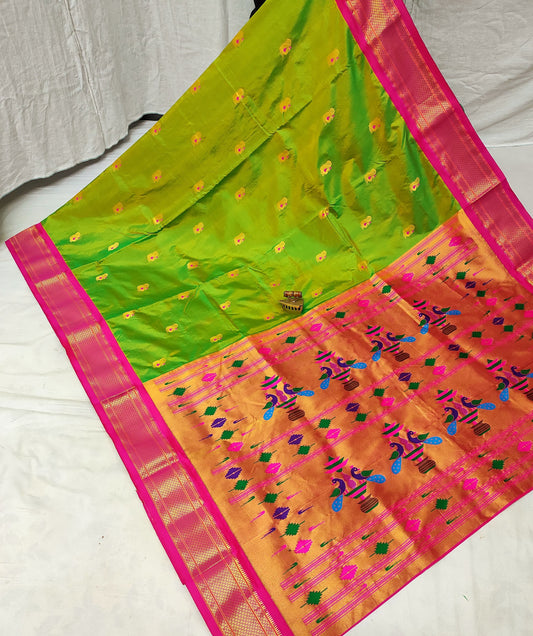 Juhi | Powerloom Kadiyal Paithani Silk Saree