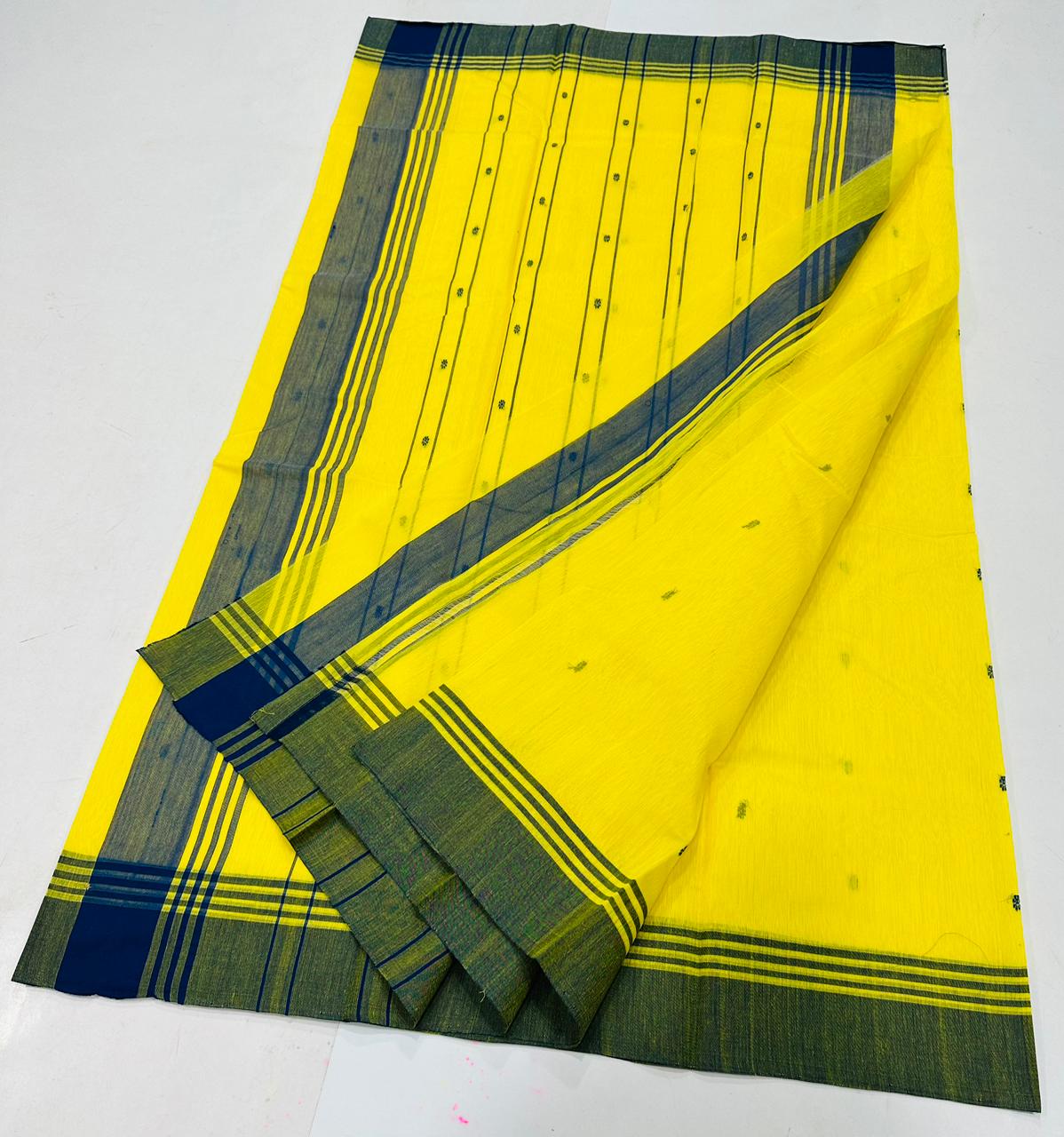 Geetika | Chanderi cotton | yellow with green