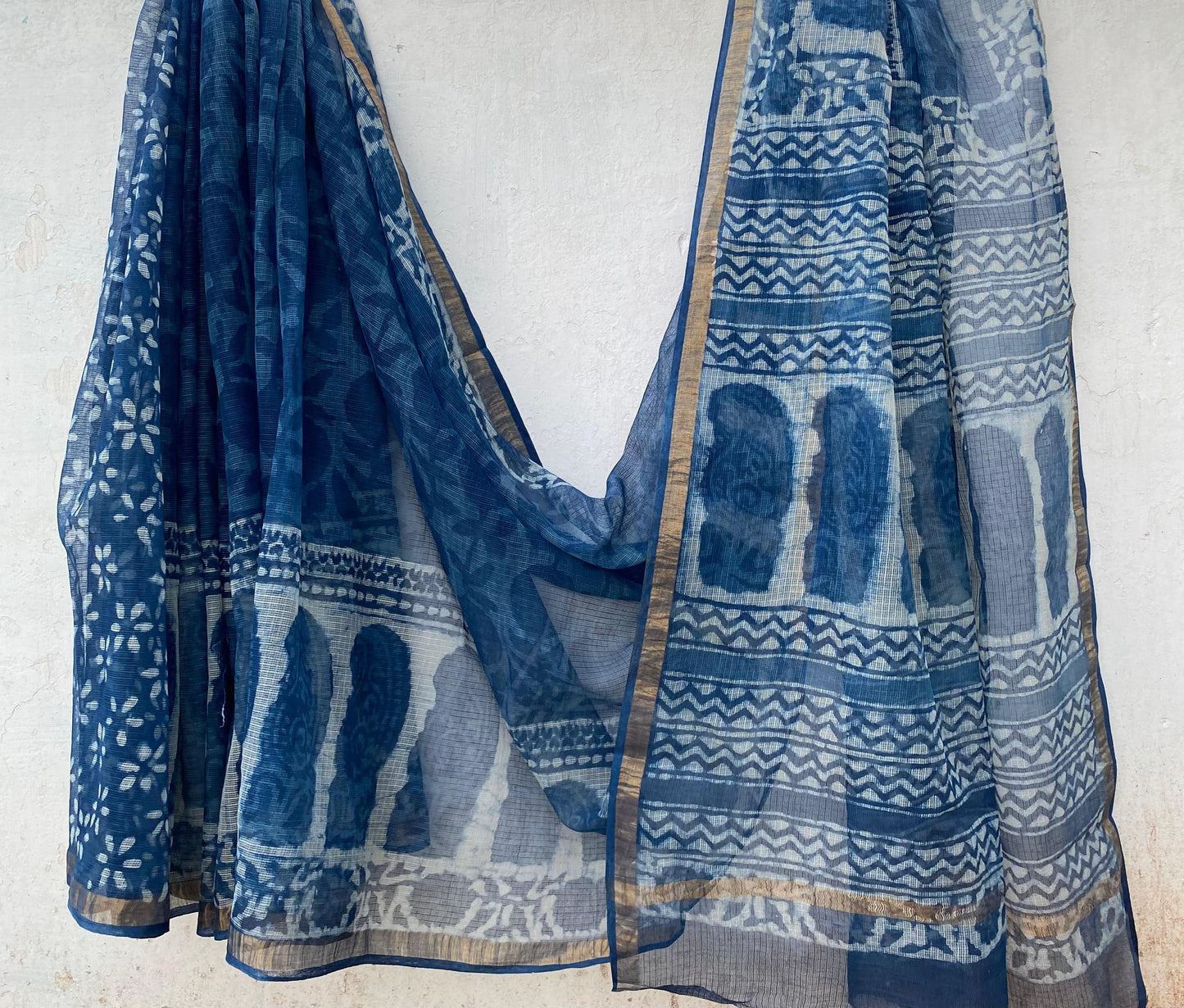 Masumeh | Kota Doriya Saree with Bagru Prints