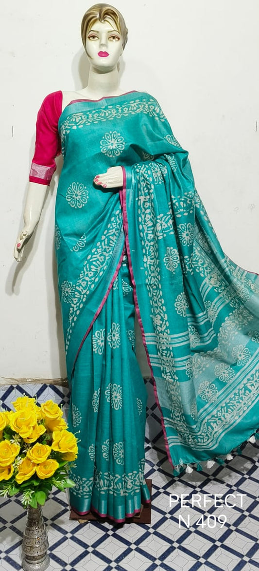 Vasudha | Pure Linen Batik Sarees