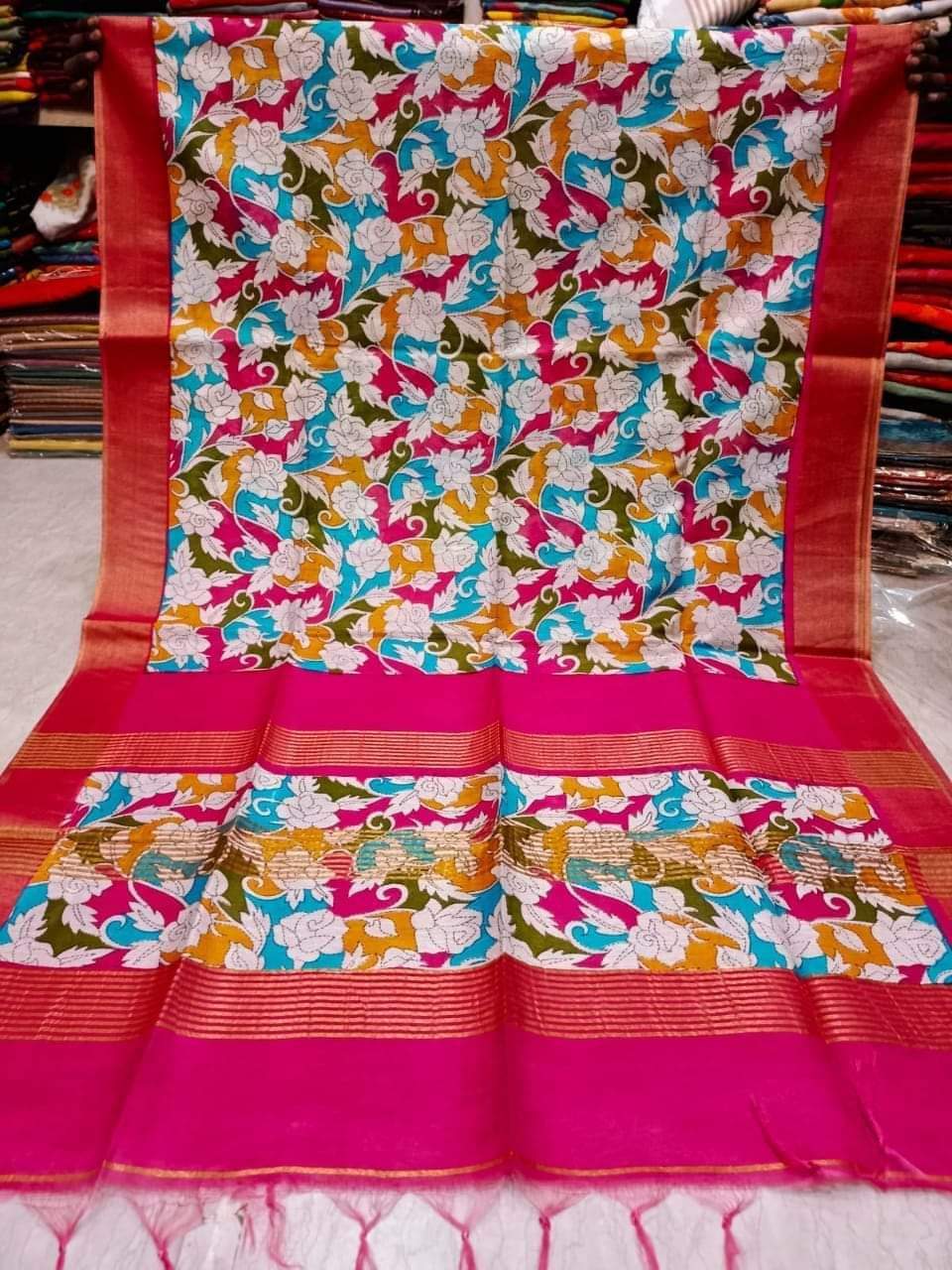 Kavya | JAYSHREE SILK SAREE WITH BEAUTIFUL SCREEN PRINT