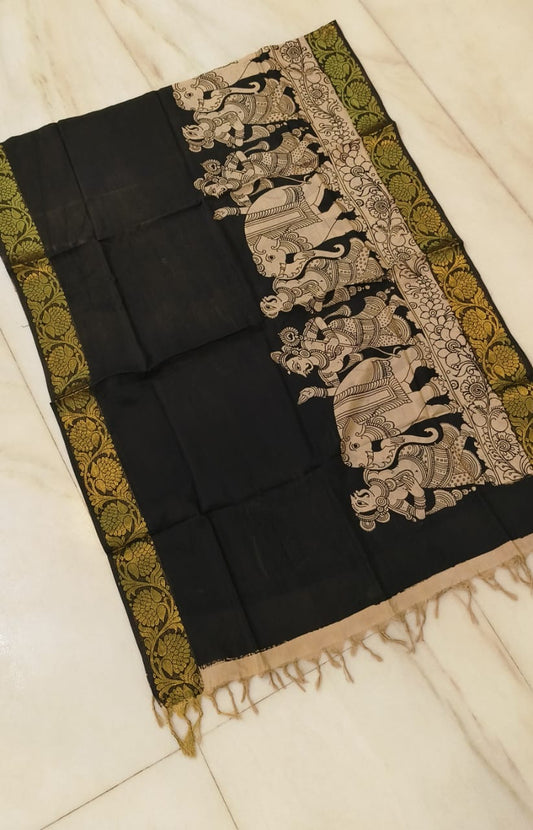 Rani | Kalamkari-Silk-Dupatta