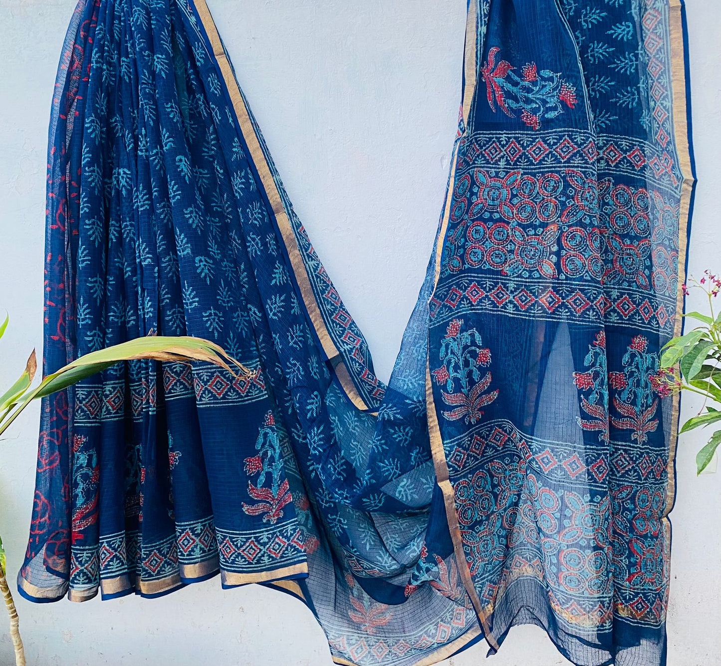 Manjula | Kota Doriya Saree with Bagru Prints