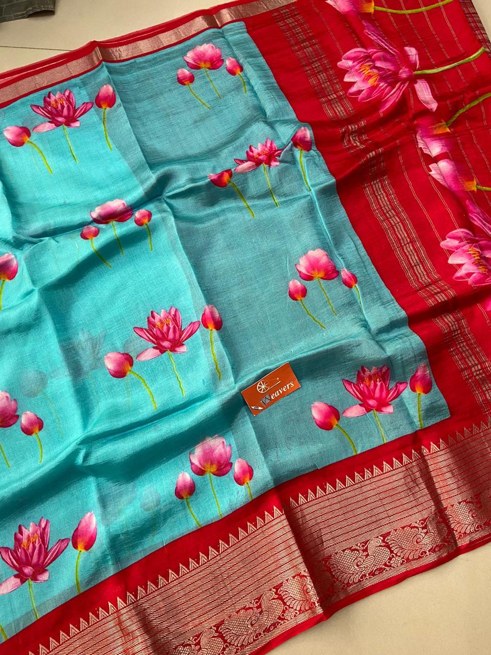 Amy| Pure Handloom Mangalagiri Cottonsilk Saree