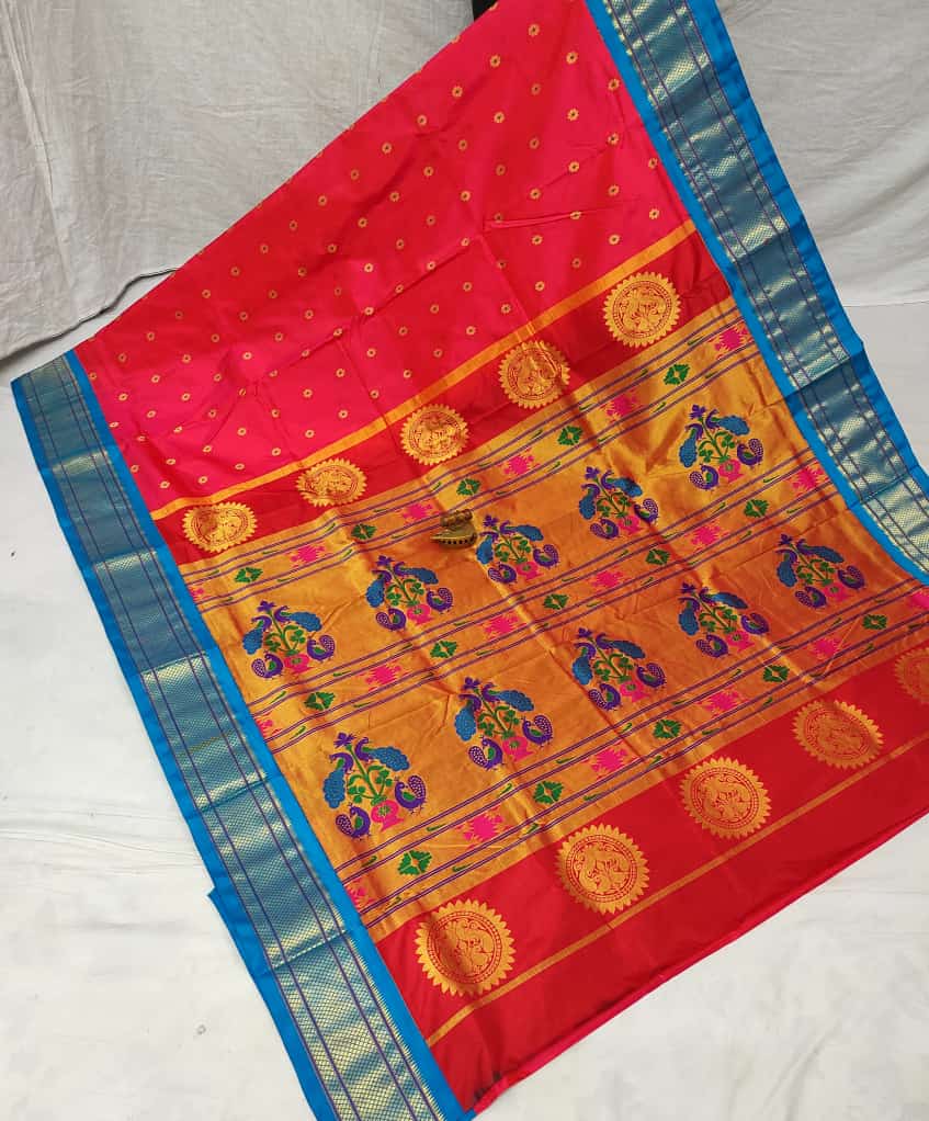 Asin | Powerloom Kadiyal Paithani Silk Saree