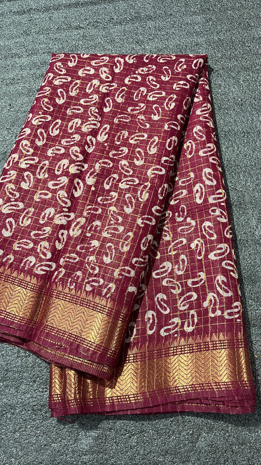 Anika | special hand printed batik saree