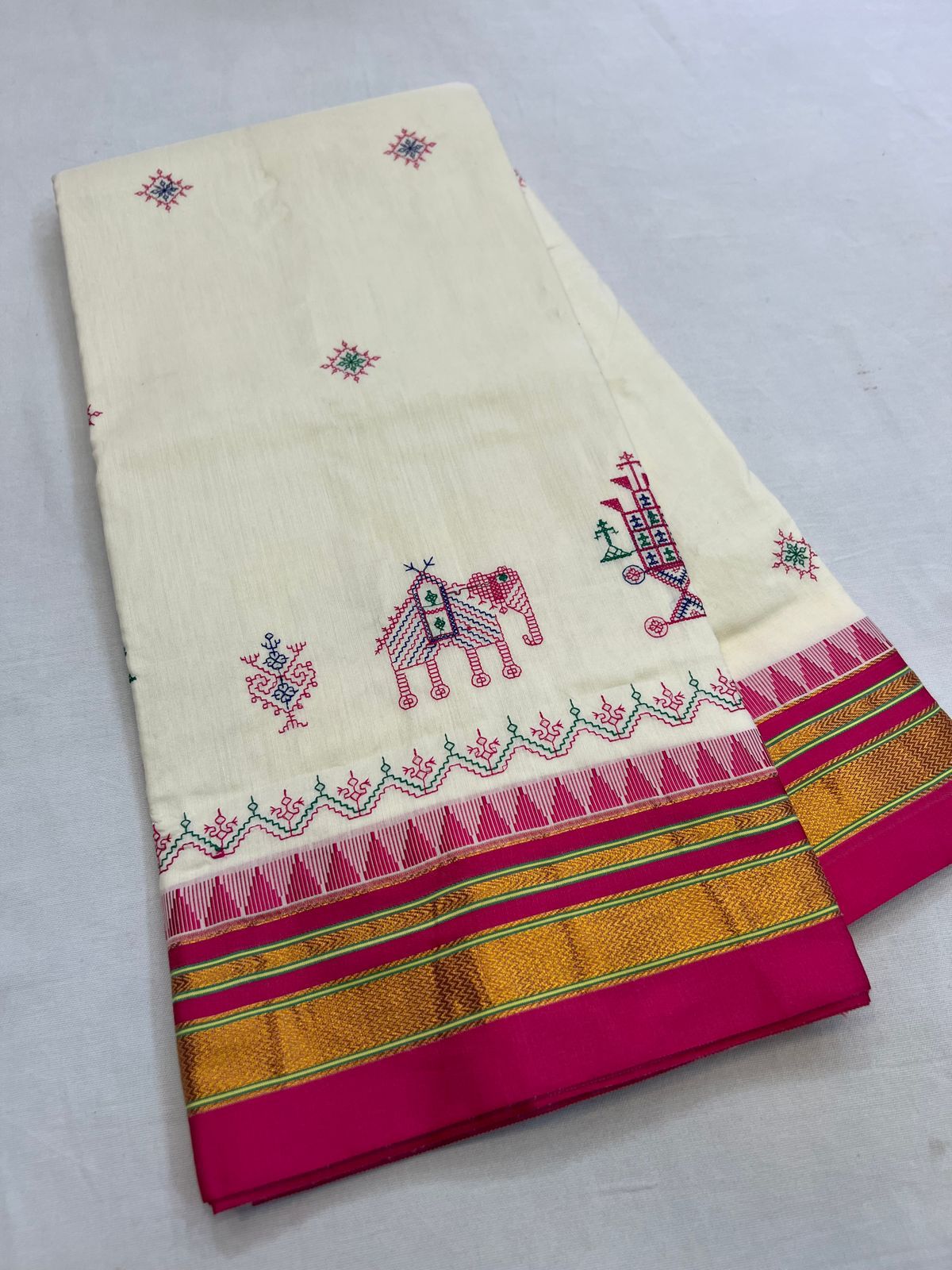 Amrita | Kasuti work Ilkal saree