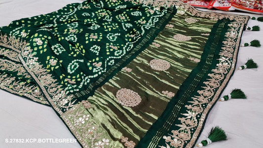 Amrita | Pure Modal Gaji Silk Bandhani Saree
