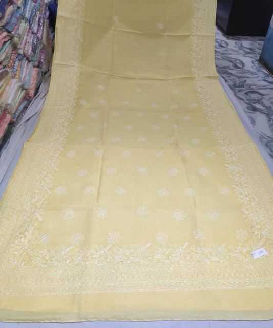 Bina | Pure cotton chikankari saree