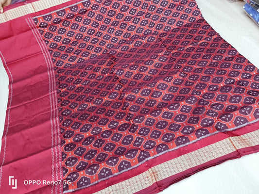 Lajita | Sambalpuri Print On Kochi Silk