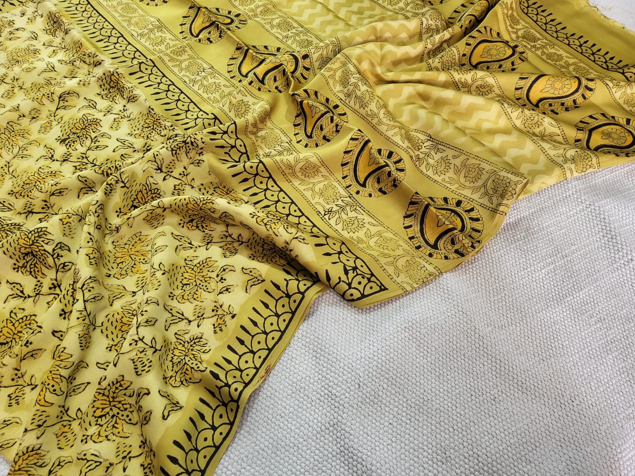 Aachal | Blockprinted vanaspati ajrakh sarees