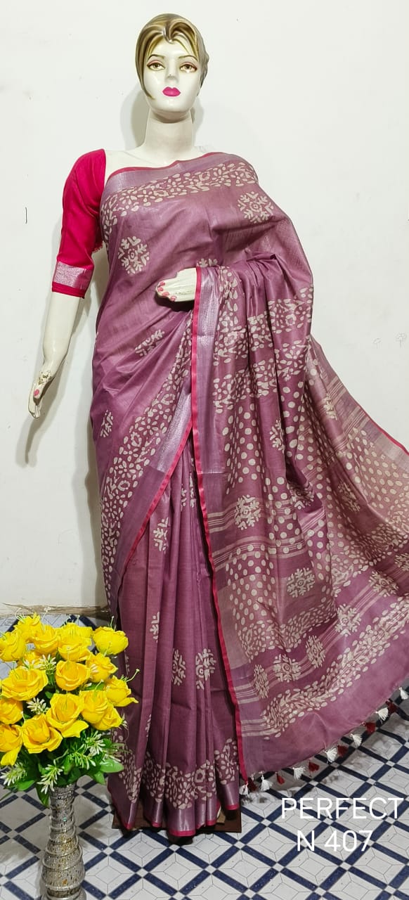 Warda | Pure Linen Batik Sarees