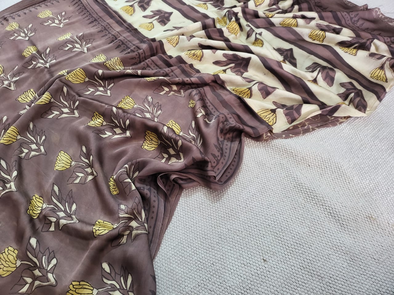 Amruta | Blockprinted vanaspati ajrakh sarees