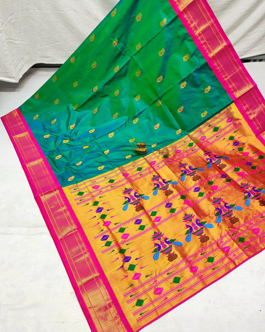 Huma | Powerloom Kadiyal Paithani Silk Saree