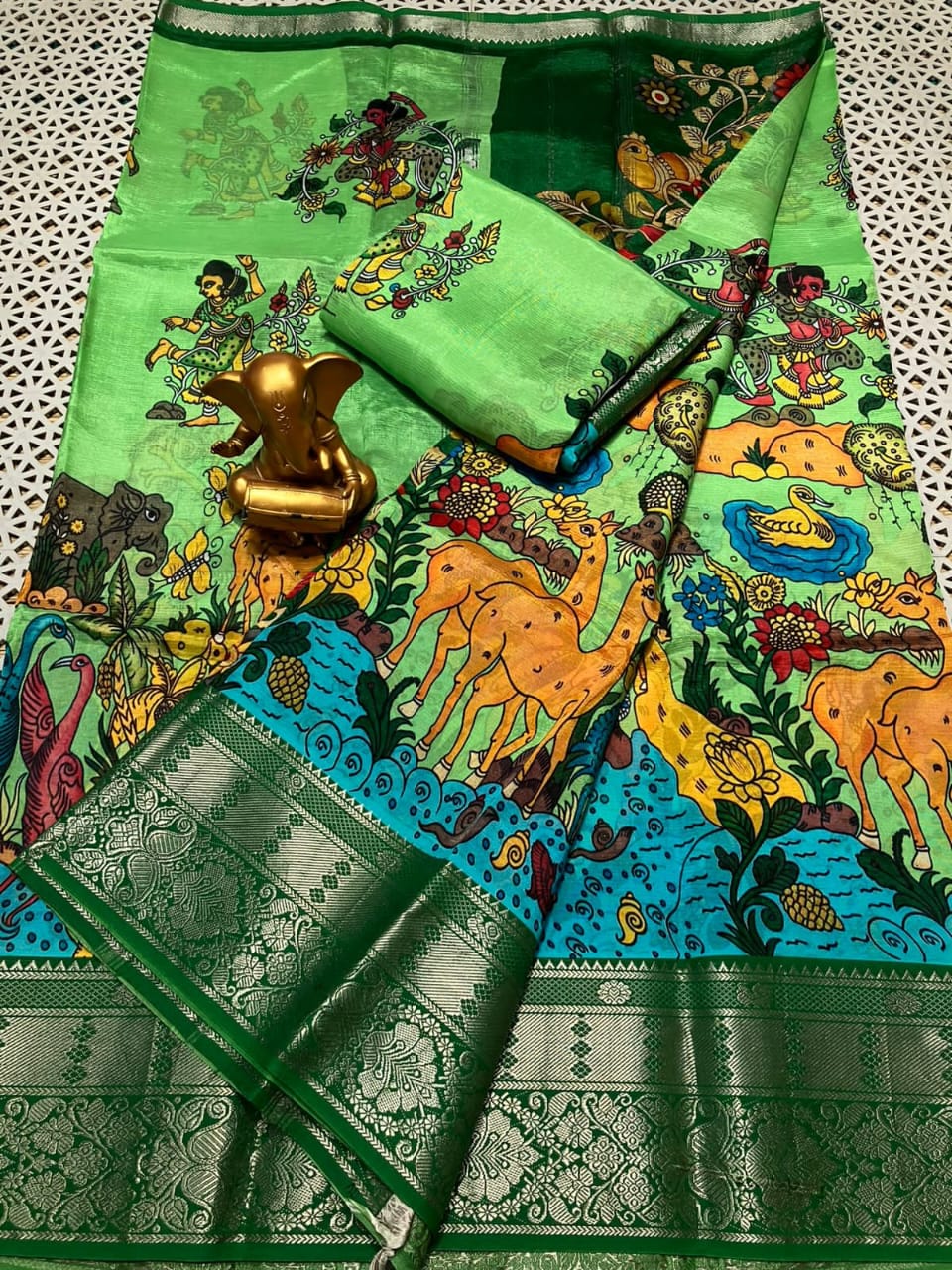 Malavika | Digitally printed cotton silk saree