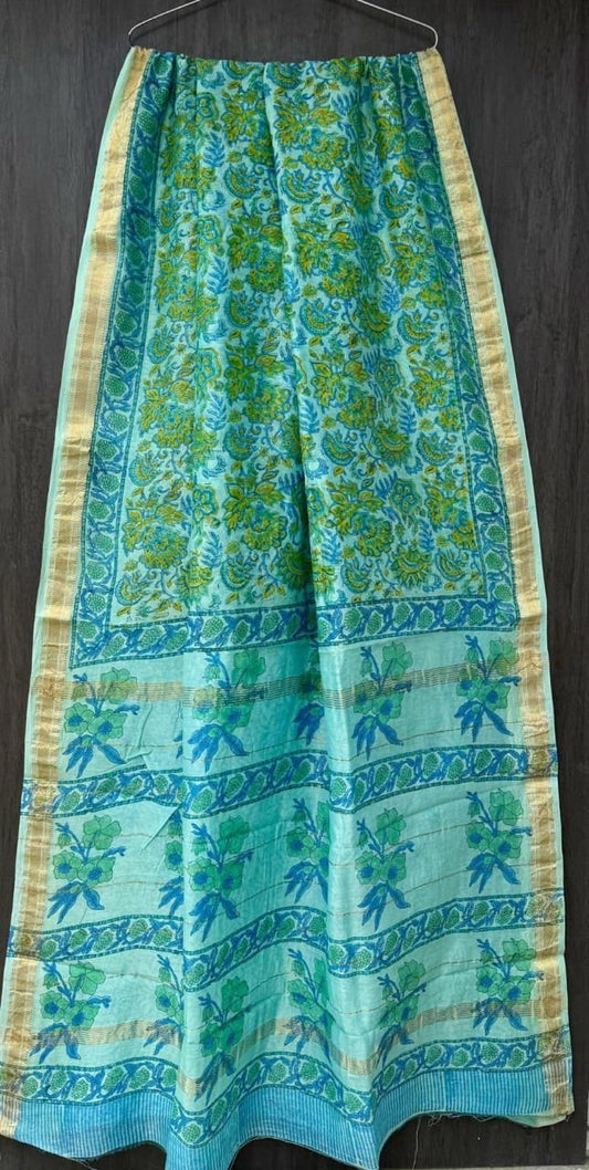 Desai | Block printed Maheshwari Silk Saree